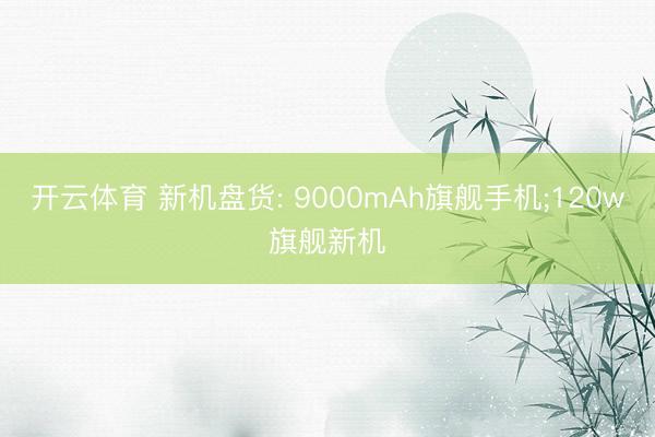 开云体育 新机盘货: 9000mAh旗舰手机;120w旗舰新机