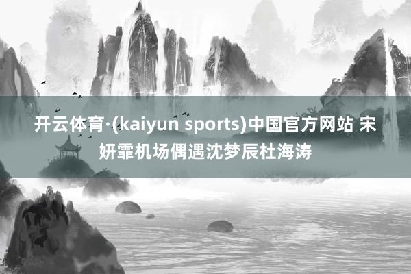 开云体育·(kaiyun sports)中国官方网站 宋妍霏机场偶遇沈梦辰杜海涛