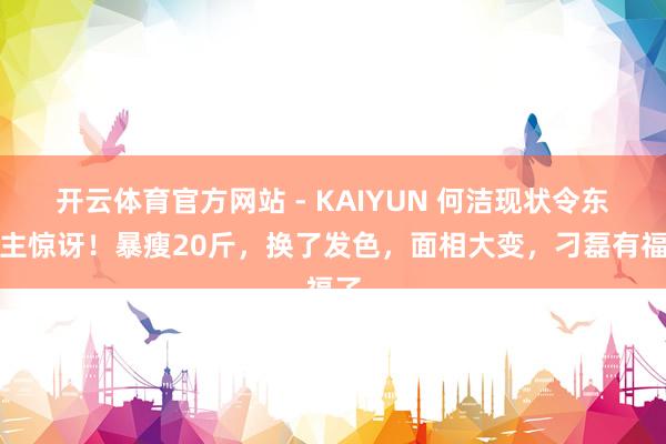 开云体育官方网站 - KAIYUN 何洁现状令东谈主惊讶！暴瘦20斤，换了发色，面相大变，刁磊有福了