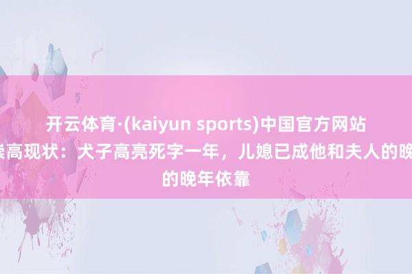 开云体育·(kaiyun sports)中国官方网站 84岁崇高现状:犬子高亮死字一年,儿媳已成他和夫人的晚年依靠