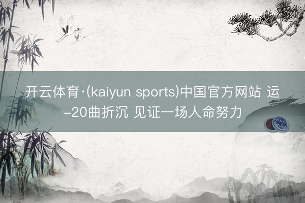 开云体育·(kaiyun sports)中国官方网站 运-20曲折沉 见证一场人命努力