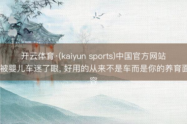 开云体育·(kaiyun sports)中国官方网站 别被婴儿车迷了眼, 好用的从来不是车而是你的养育面容