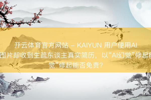 开云体育官方网站 - KAIYUN 用户使用AI诓骗翻译图片却收到生疏东谈主真实简历，以“AI幻觉”修起能否免责？